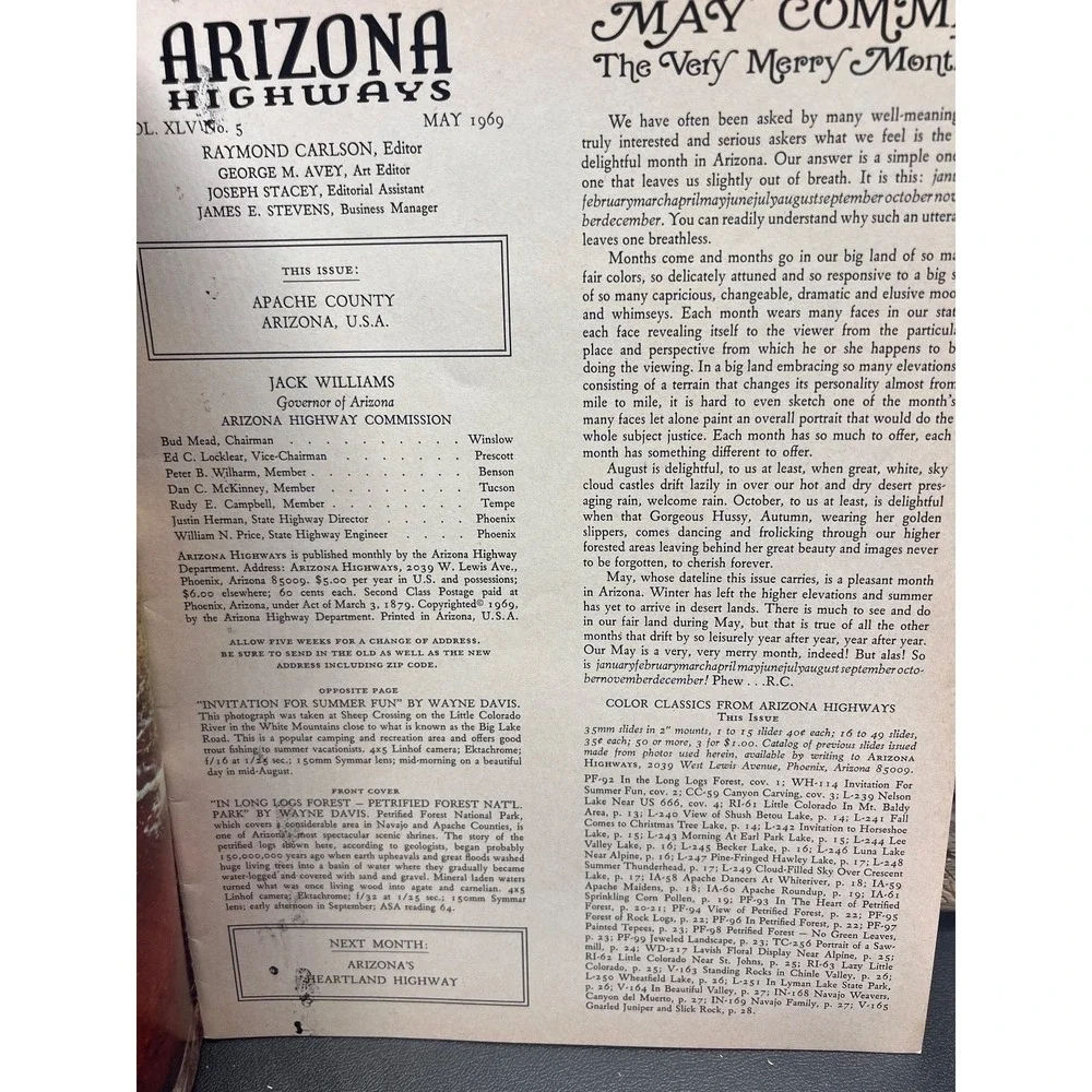 Arizona Highways May 1969 Apache County